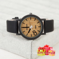 Moda kaki lienzo reloj de pulsera de estilo de madera de estilo Cestbella regalos especiales Watch